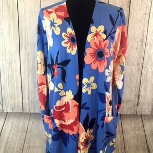 GORGEOUS blue floral Caroline- Lularoe